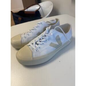 Veja Wata II Low Canvas White Pierre Organic Cotton Sneaker Size 8 EU39